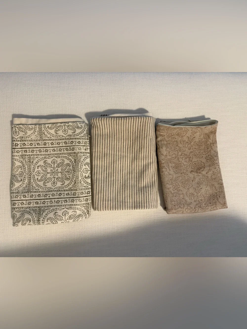 Set of Three Pillow cases